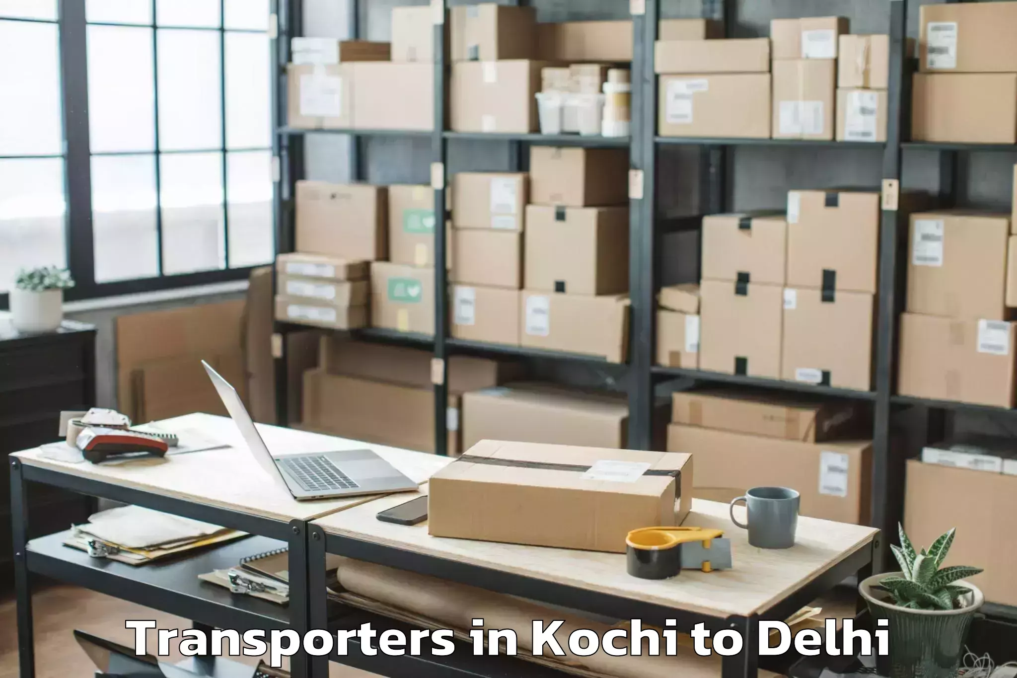 Book Kochi to Omaxe Connaught Place Transporters Online